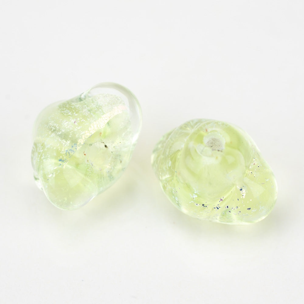 Cloud Beads - Soft Green (2 beads)