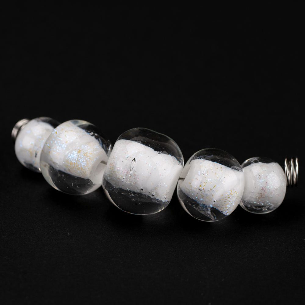 Marble Beads - Bridal Frost