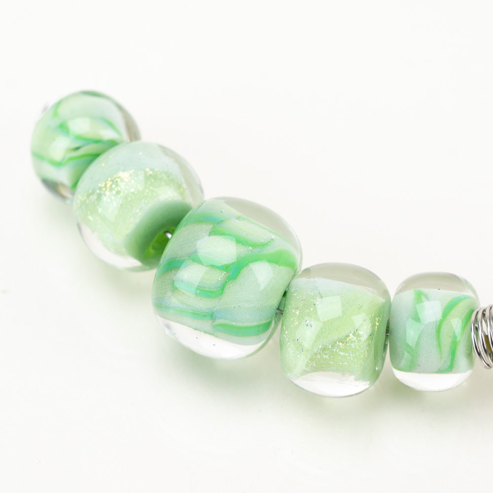 Marble Beads - Light Green