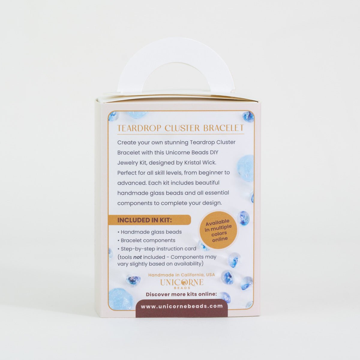 Atlantis Gleam glass bead bracelet kit designed by Krystal Wick