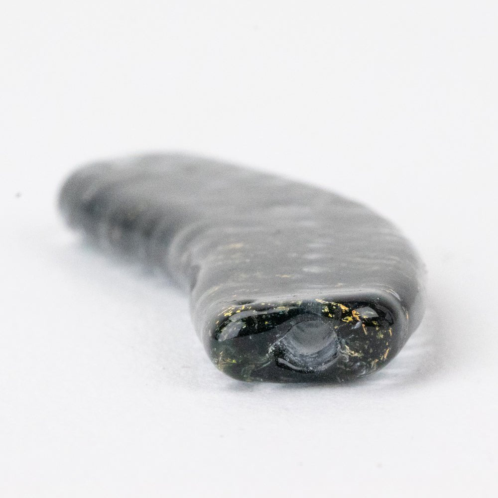 Banana Beads - Black Smoke (2 beads) - Handmade Glass Beads - Unicorne Beads