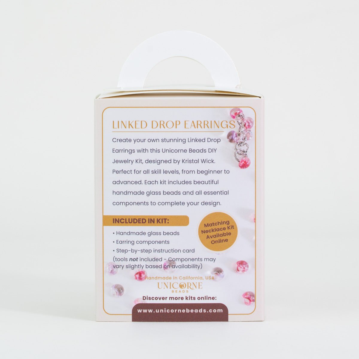 Berry Blossom glass bead earring kit designed for all skill levels