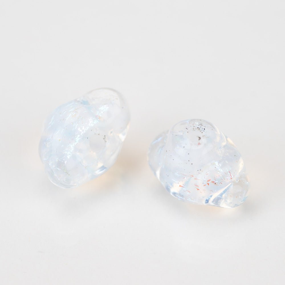 Cloud Beads - Ghost (2 beads) - Handmade Glass Beads - Unicorne Beads