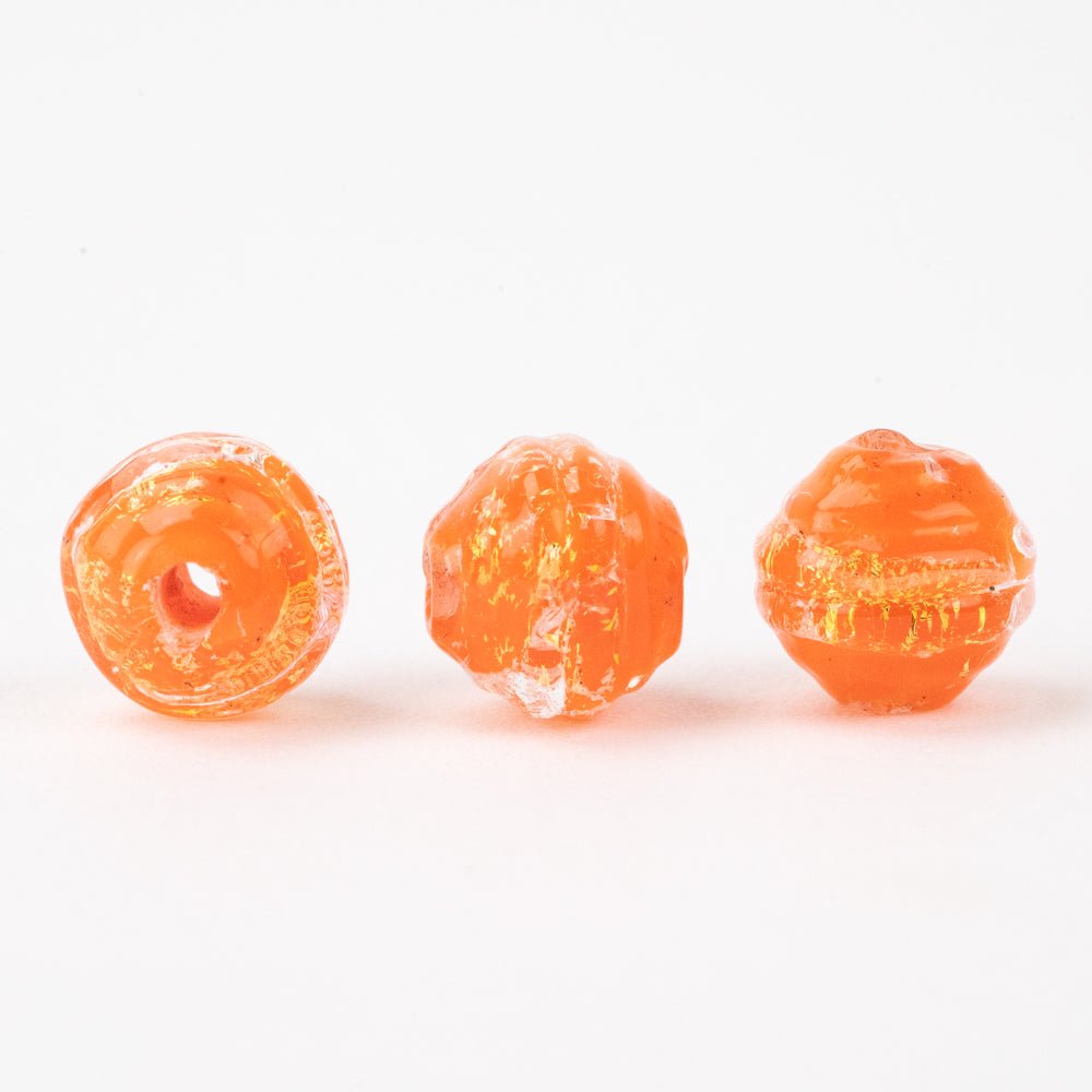 Coconut Beads - Goldfish - Handmade Glass Beads - Unicorne Beads