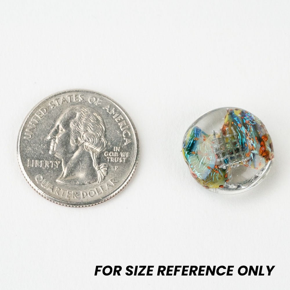 Coin Beads - Exotic - Small - Red Splash - Handmade Glass Beads - Unicorne Beads