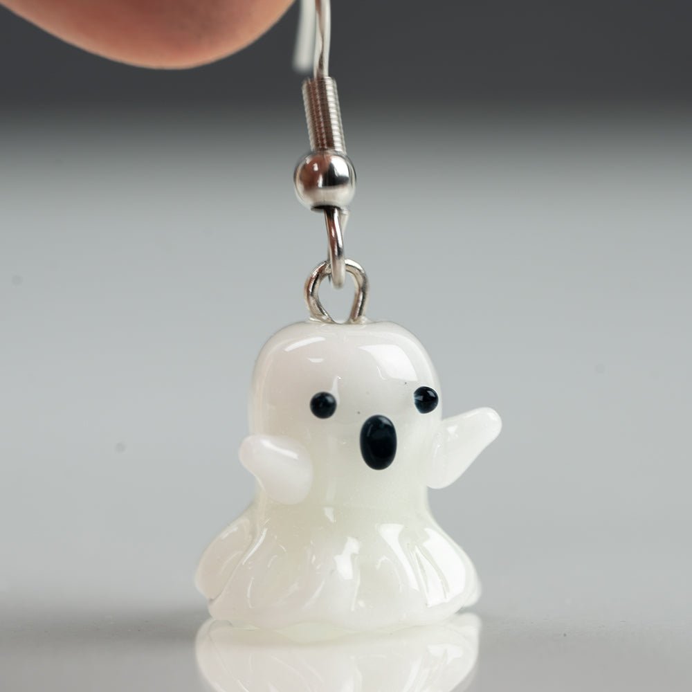 Dangle Earrings - Ghosts - Handmade Glass Beads - Unicorne Beads
