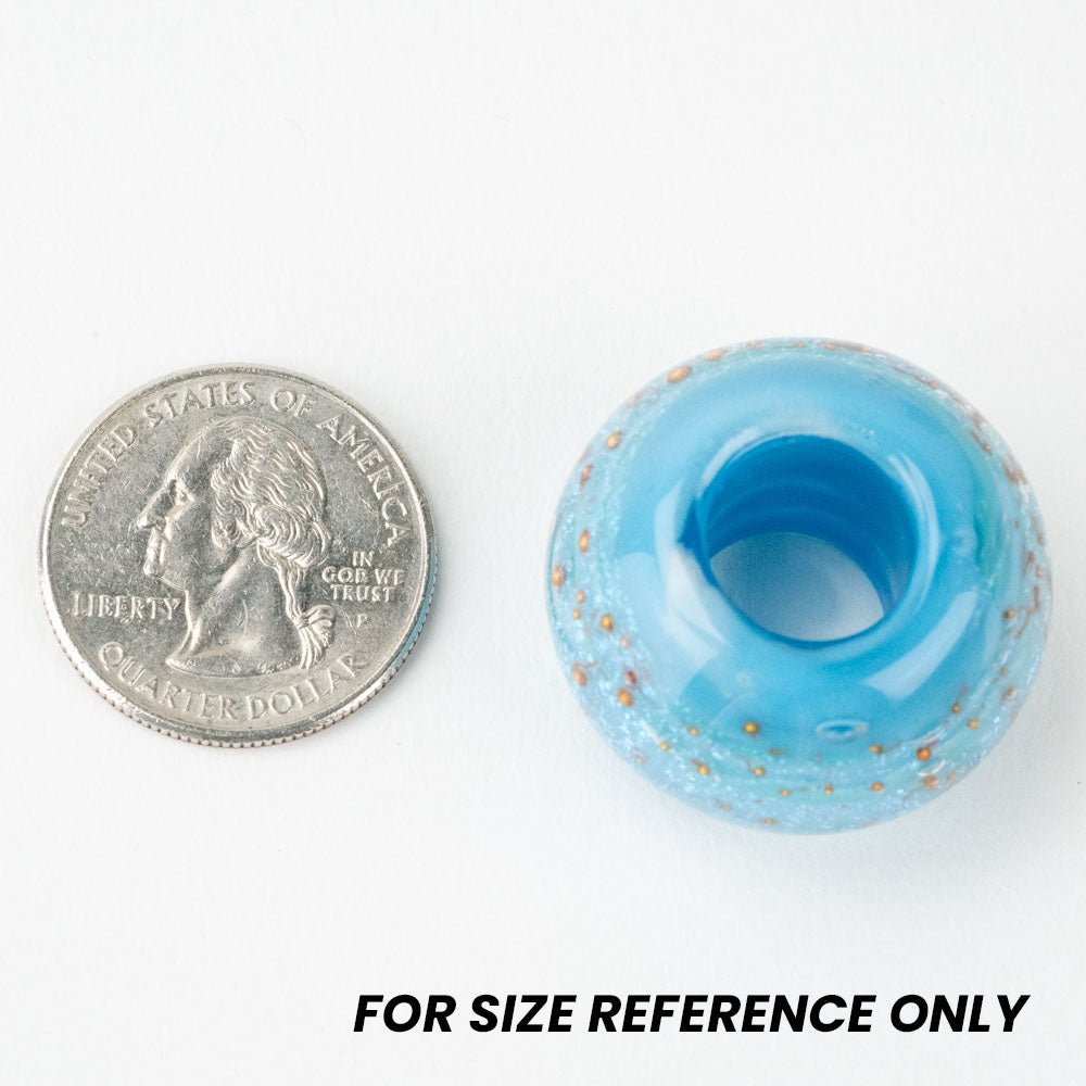 Donut Bead - Copper Series - Large - Mythical Sky - Handmade Glass Beads - Unicorne Beads