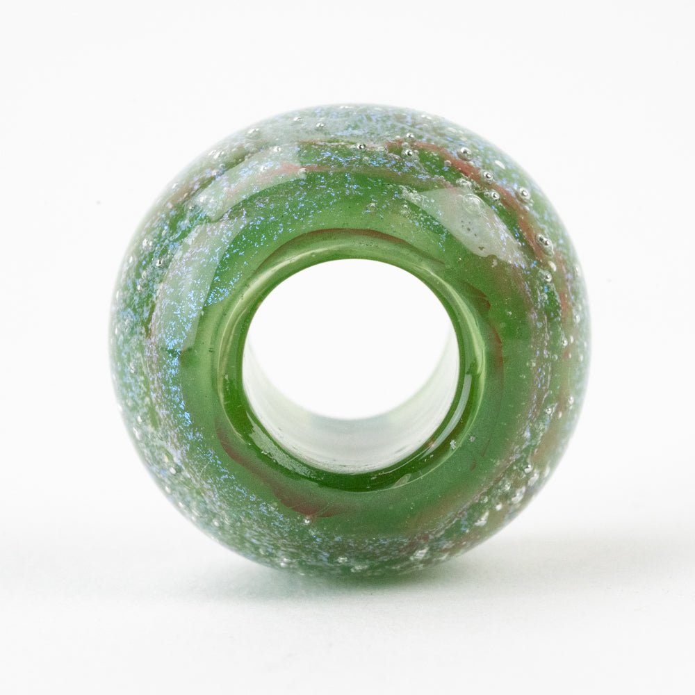 Donut Bead - Silver Series - Large - Jade - Handmade Glass Beads - Unicorne Beads
