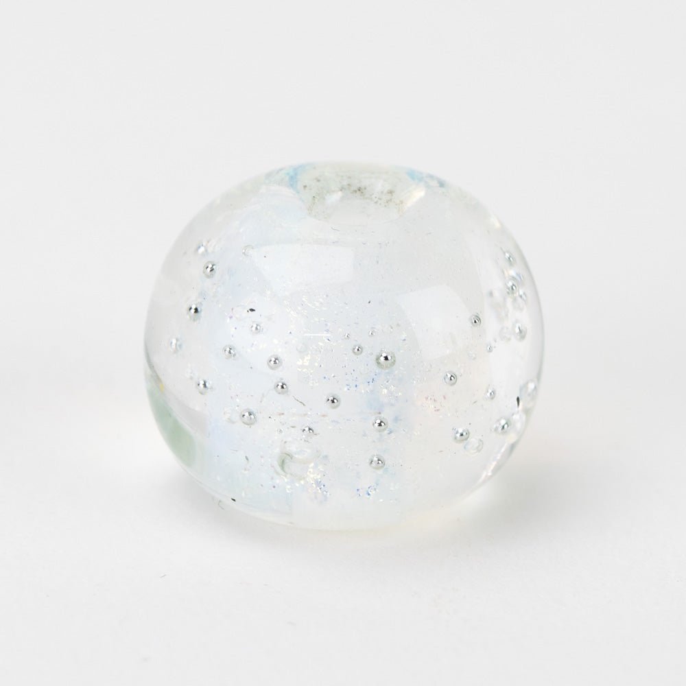 Donut Bead - Silver Series - Small - Ghost - Handmade Glass Beads - Unicorne Beads