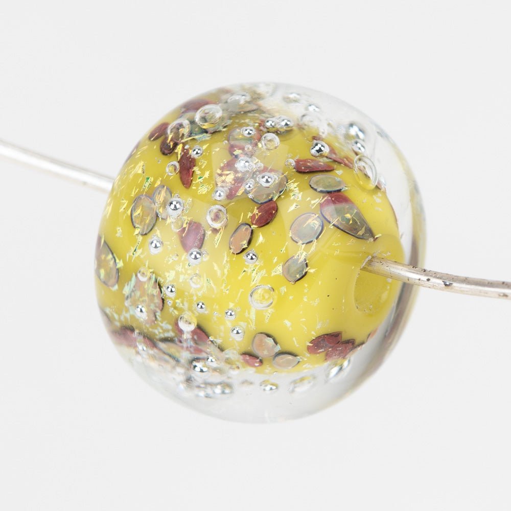 Donut Bead - Silver Series - Small - Happy Daze - Handmade Glass Beads - Unicorne Beads