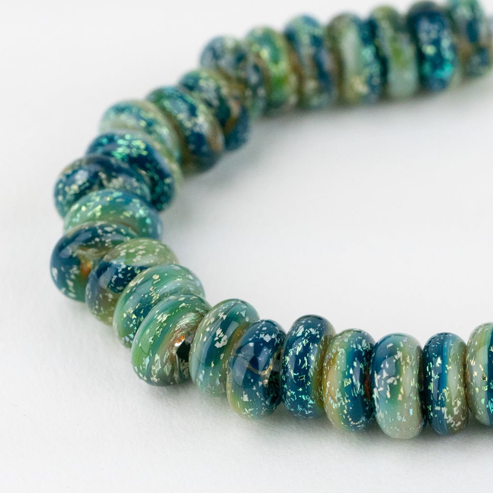 Donut Beads - Deep Lagoon - Premium Glass Beads - Unicorne Beads