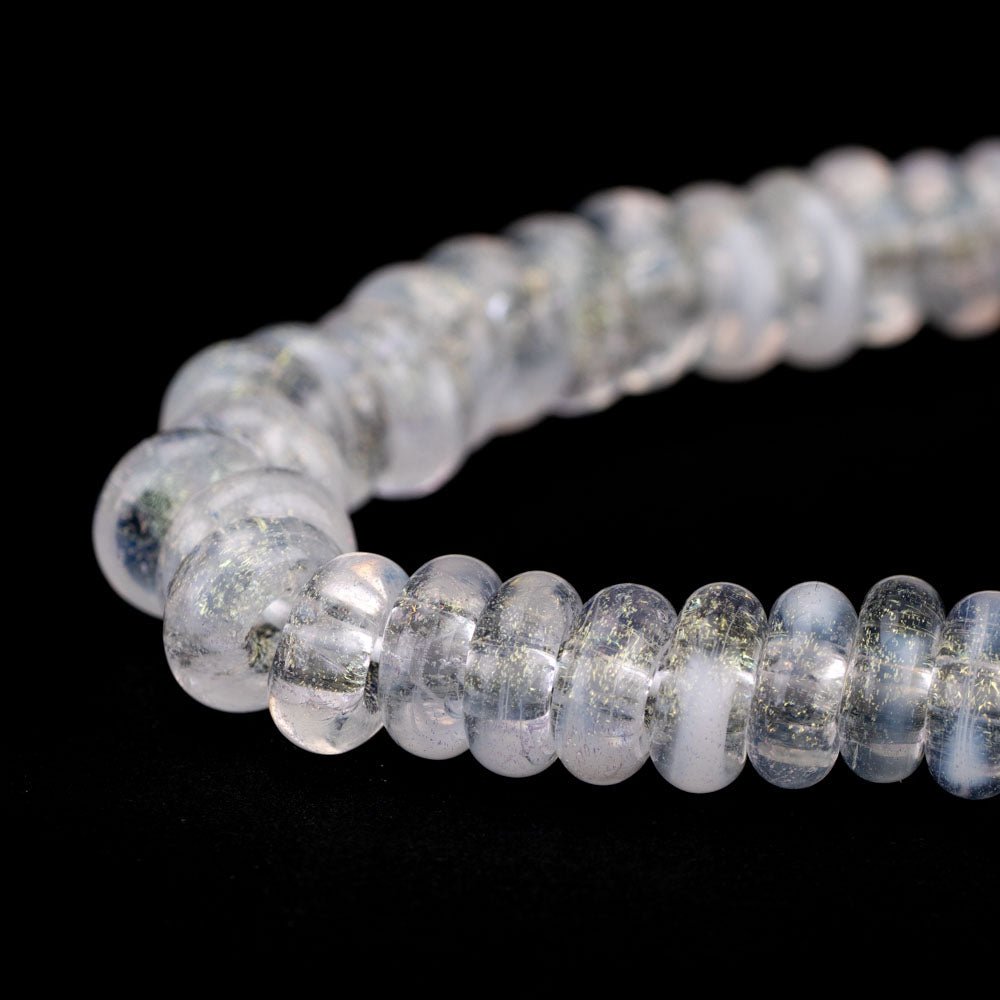 Donut Beads - Ghost - Handmade Glass Beads - Unicorne Beads