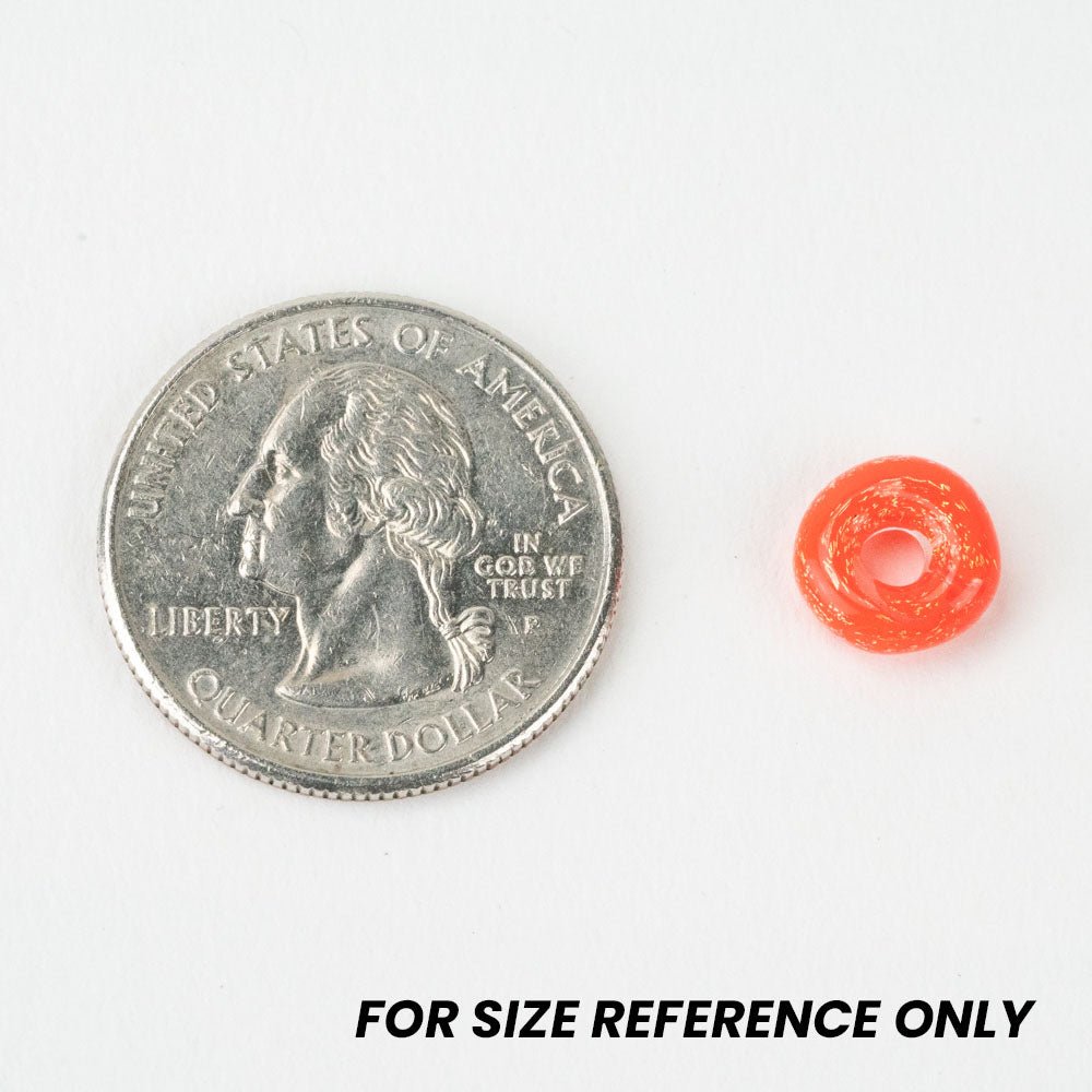 Donut Beads - Hot Pink Gerberas - Handmade Glass Beads - Unicorne Beads