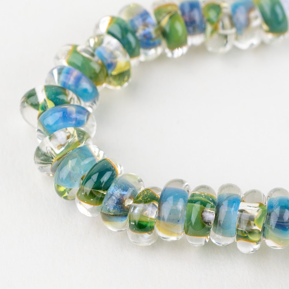 Donut Beads - Multi Forest - Premium Glass Beads - Unicorne Beads