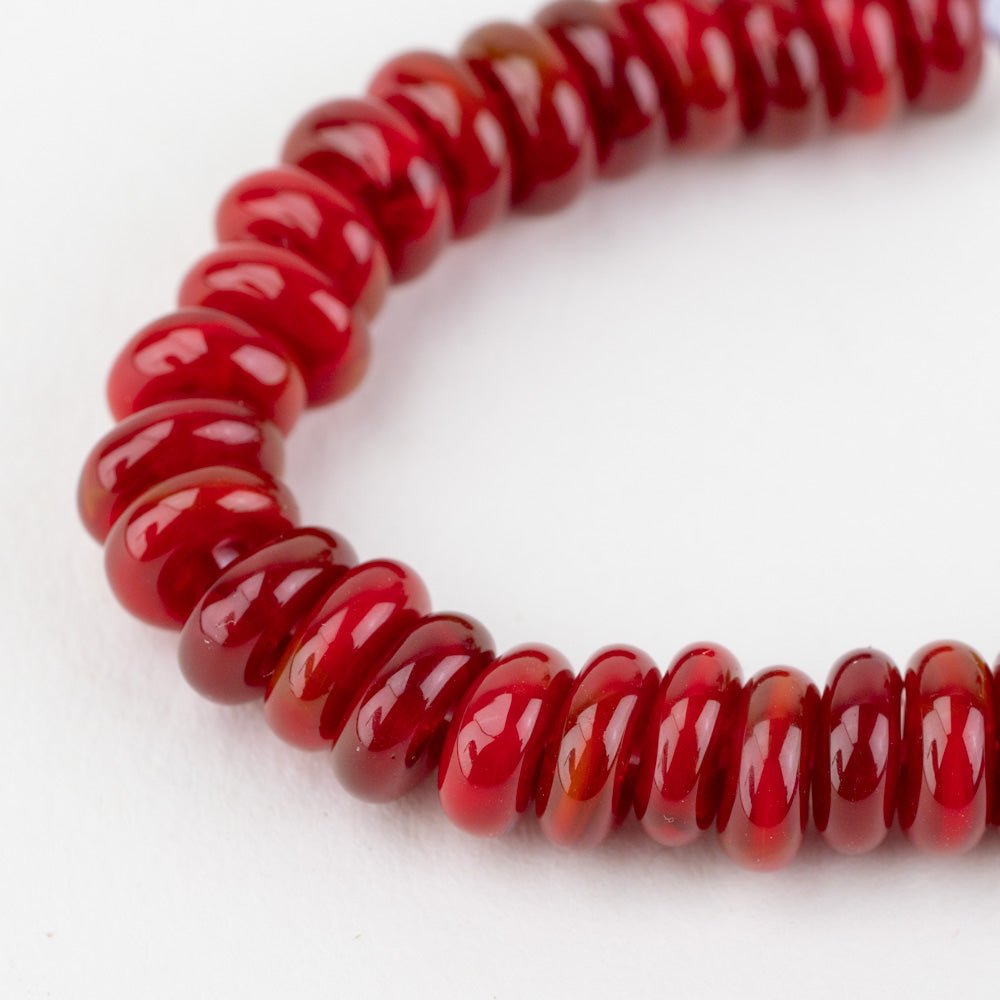 Donut Beads - Red Pepper - Premium Glass Beads - Unicorne Beads