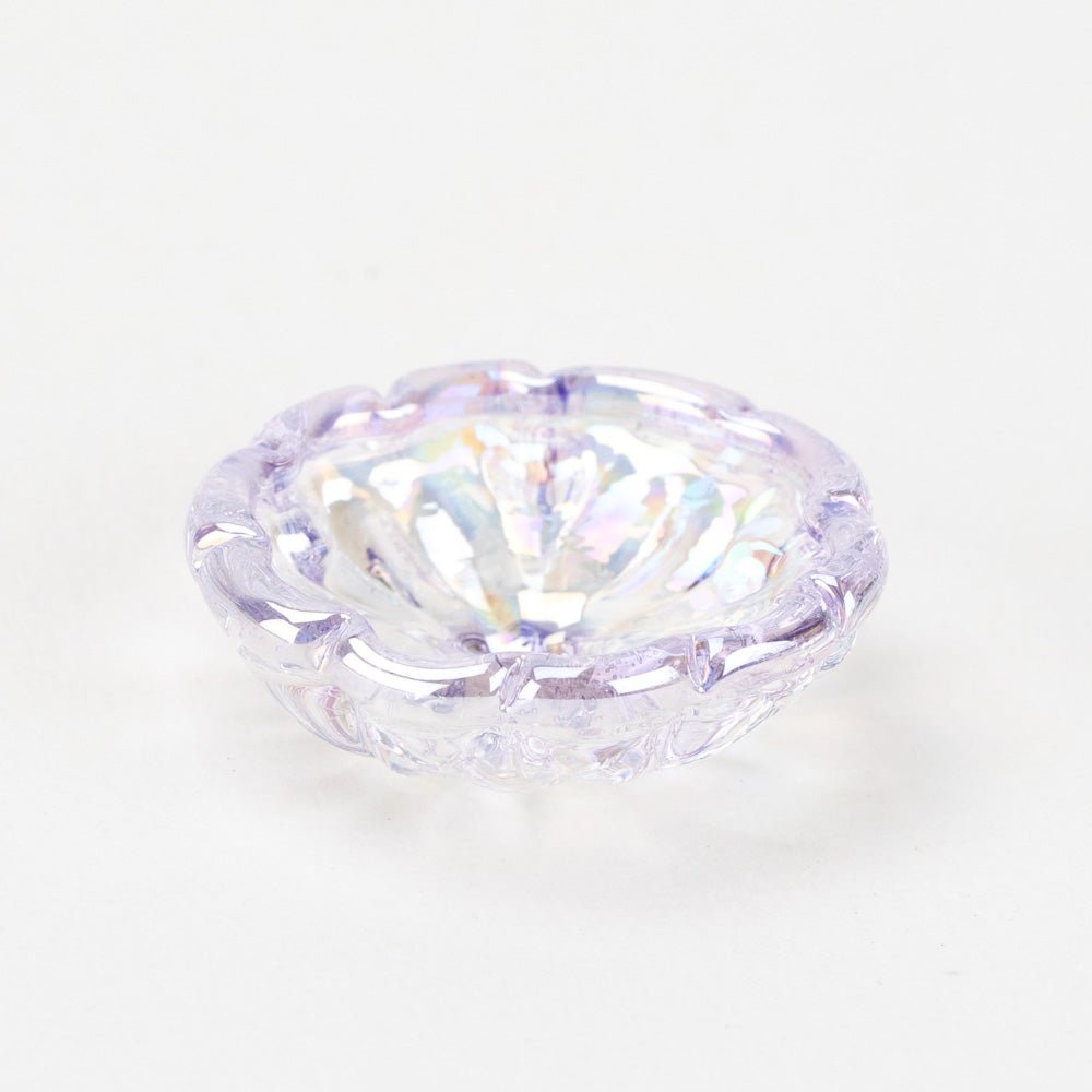 Flower Bead - Iridescent Lilac - Handmade Glass Beads - Unicorne Beads