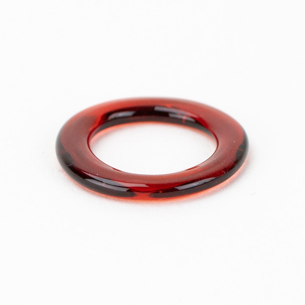 Halo Beads - Small - Red - Handmade Glass Beads - Unicorne Beads