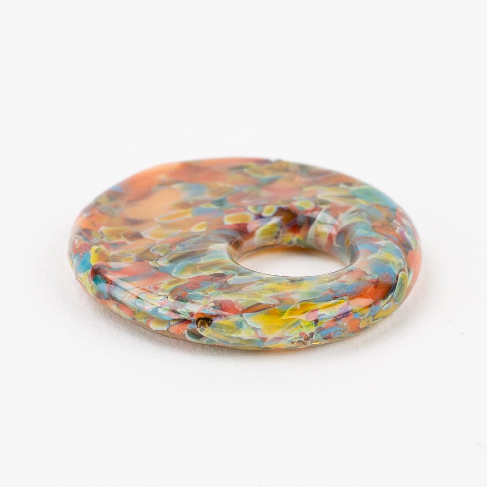 Halo Disk - Large - Bird of Paradise - Handmade Glass Beads - Unicorne Beads