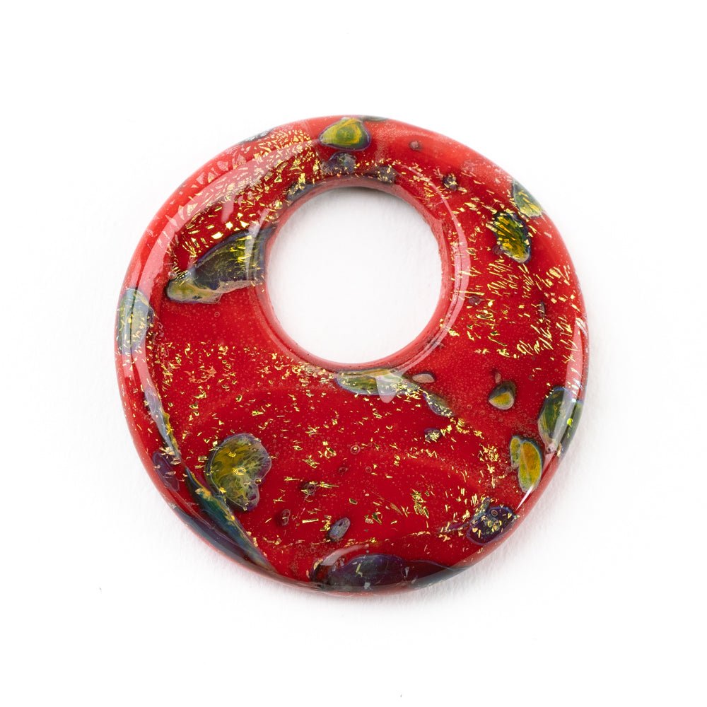 Halo Disk - Large - Love Spell - Handmade Glass Beads - Unicorne Beads