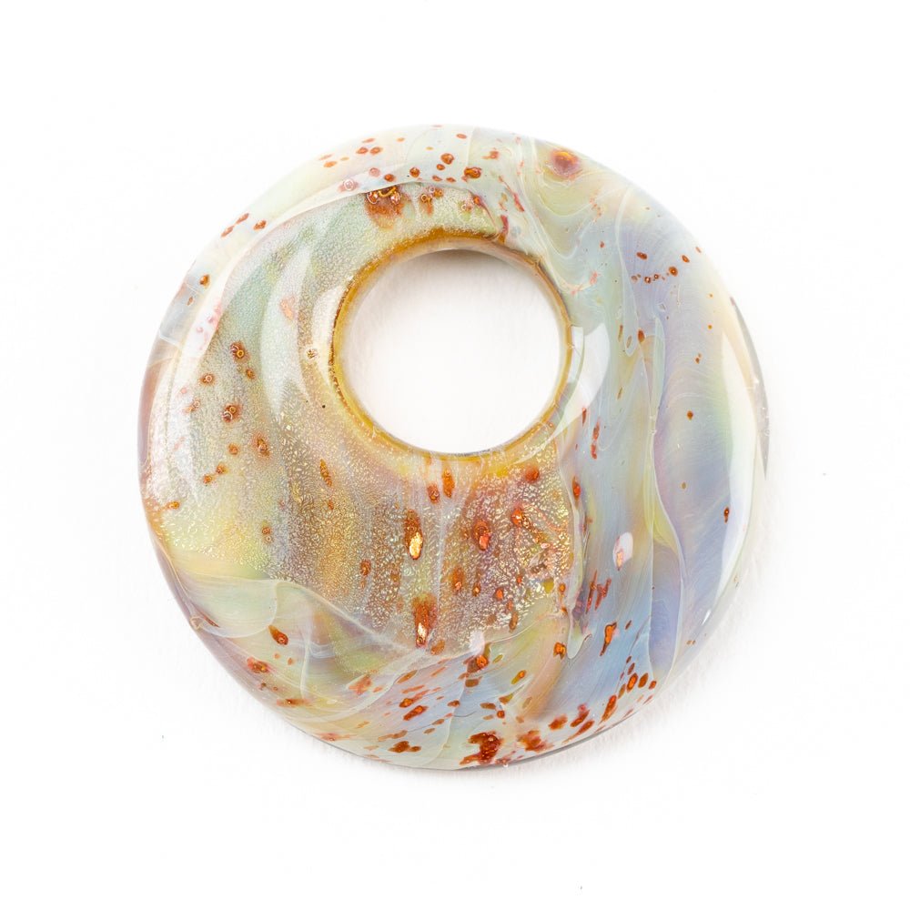 Halo Disk - Large - Midnight Spell - Handmade Glass Beads - Unicorne Beads