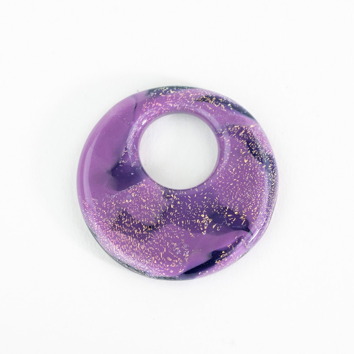 Halo Disk - Large - Mystic Lavender - Premium Glass Beads - Unicorne Beads