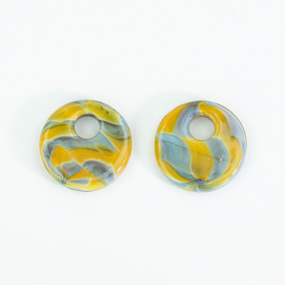Halo Disk - Small - Aurora Sands (2 beads) - Premium Glass Beads - Unicorne Beads