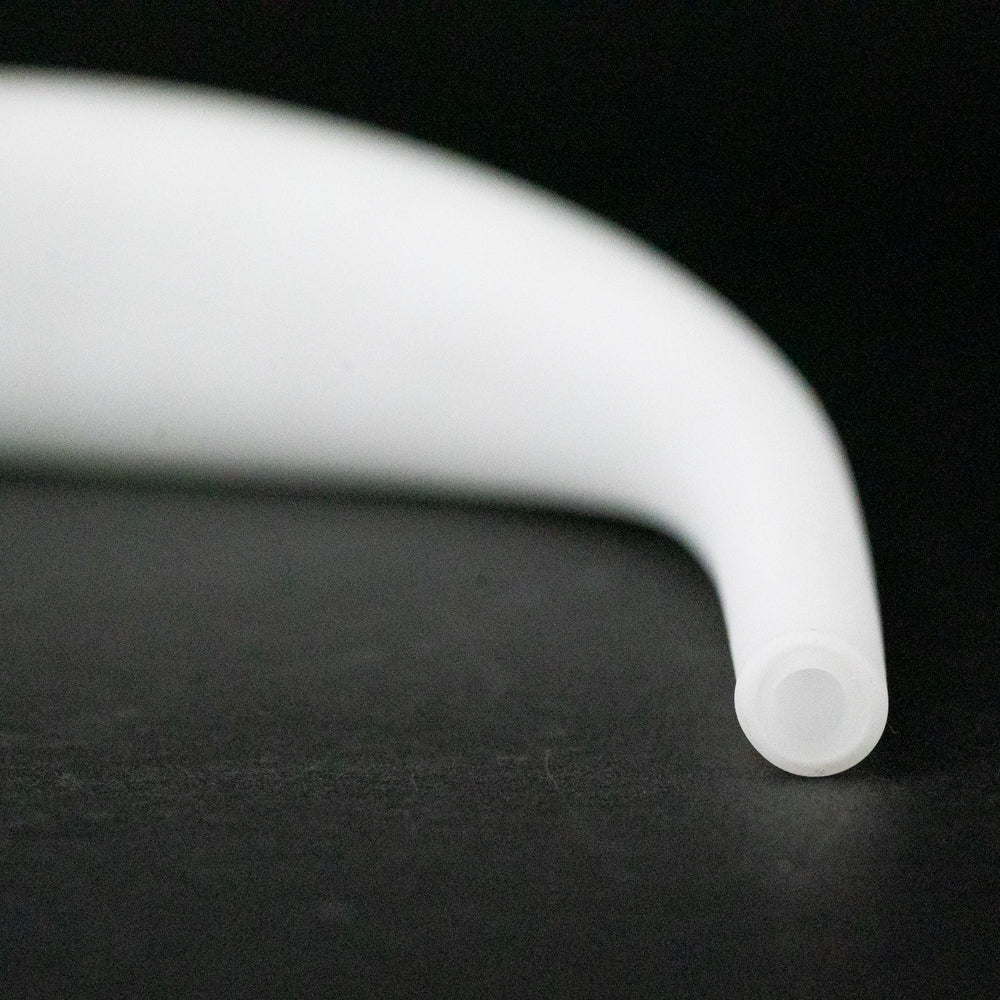 Hollow Crescent Tube - Large - Matte - Coconut Cove - Handmade Glass Beads - Unicorne Beads