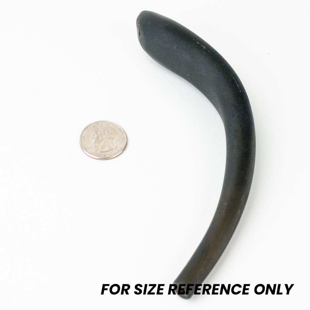 Hollow Crescent Tube - Large - Matte - Coconut Cove - Handmade Glass Beads - Unicorne Beads