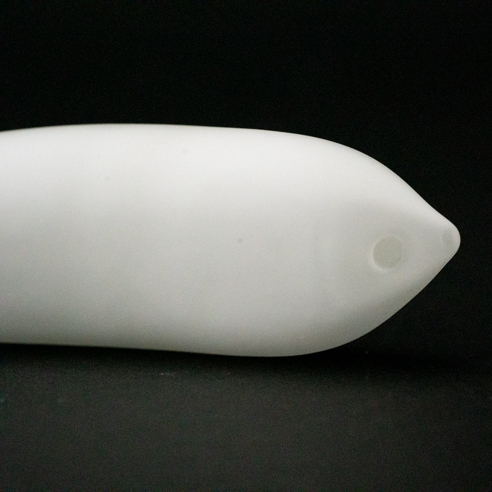 Hollow Crescent Tube - Large - Matte - Coconut Cove - Handmade Glass Beads - Unicorne Beads