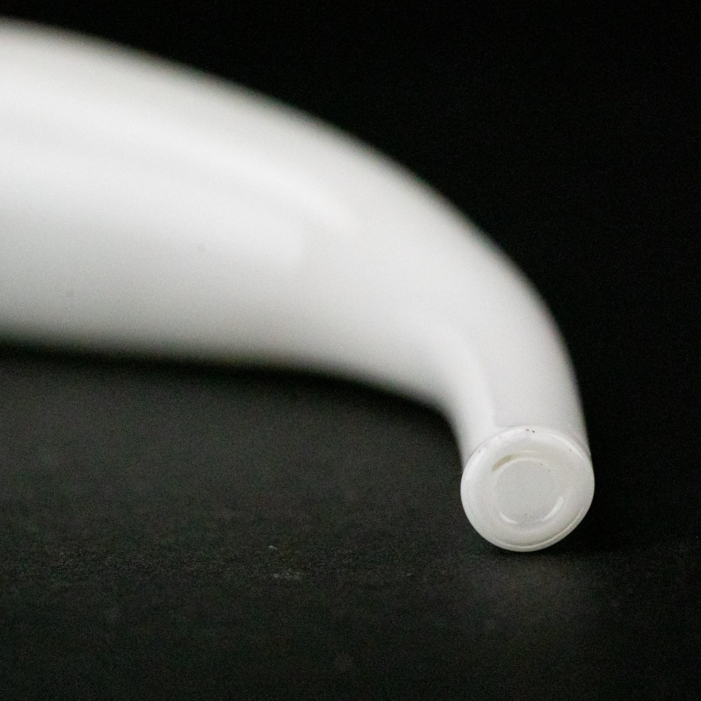 Hollow Crescent Tube - Small - Coconut Cove - Handmade Glass Beads - Unicorne Beads