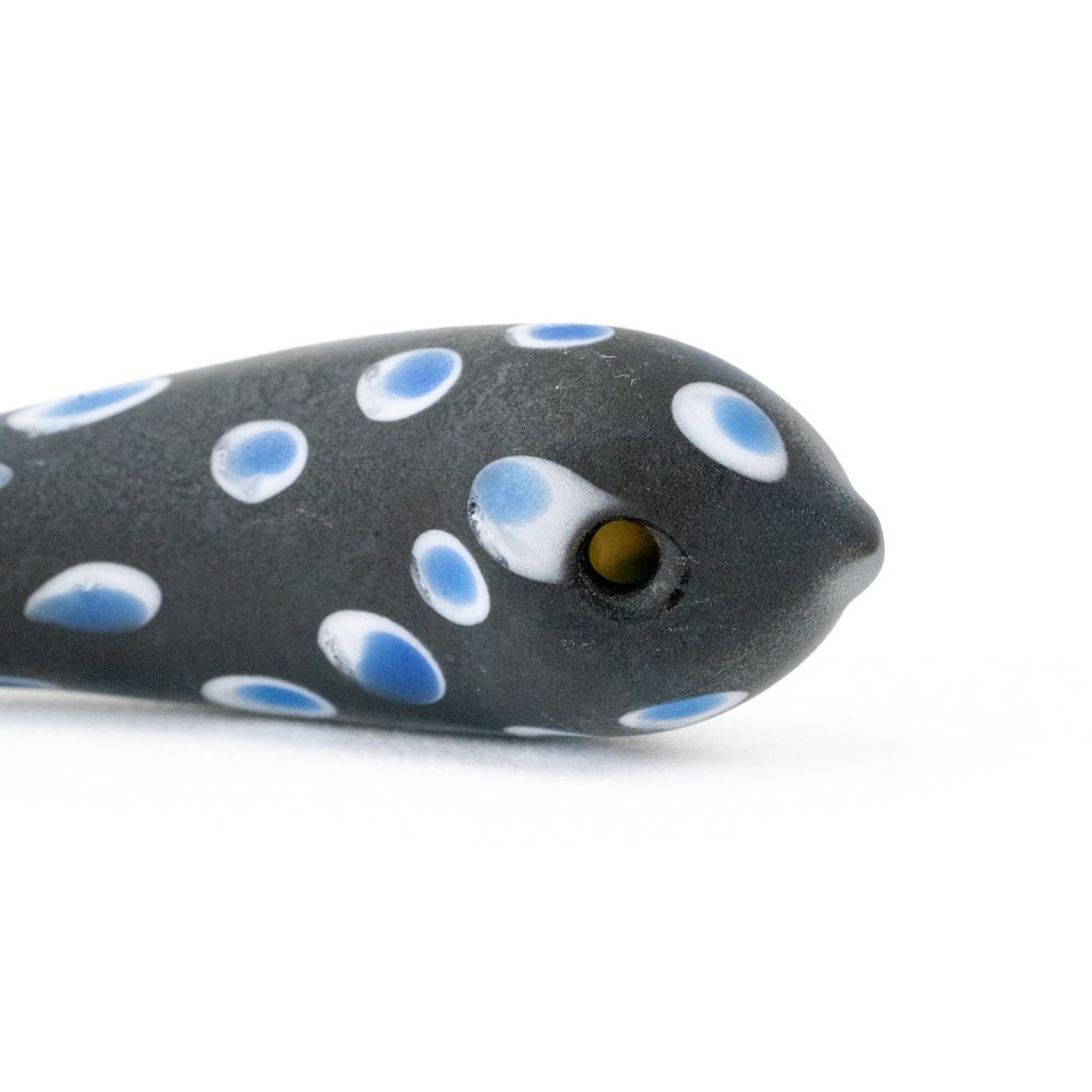 Hollow Crescent Tube - Small - Matte - Beetle Juice - Handmade Glass Beads - Unicorne Beads