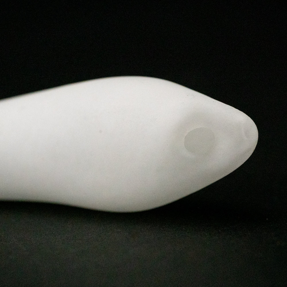 Hollow Crescent Tube - Small - Matte - Coconut Cove - Handmade Glass Beads - Unicorne Beads