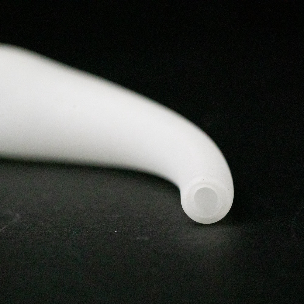 Hollow Crescent Tube - Small - Matte - Coconut Cove - Handmade Glass Beads - Unicorne Beads