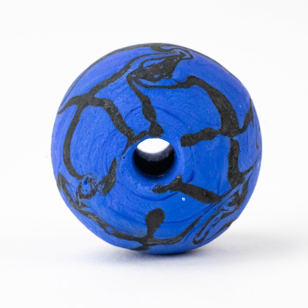 Hollow Marble - Matte - Deep Sea - Handmade Glass Beads - Unicorne Beads