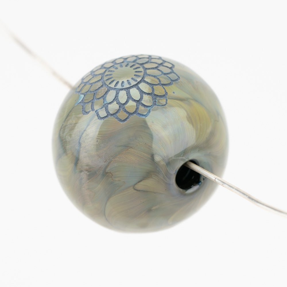 Hollow Marble - Rhino - Handmade Glass Beads - Unicorne Beads