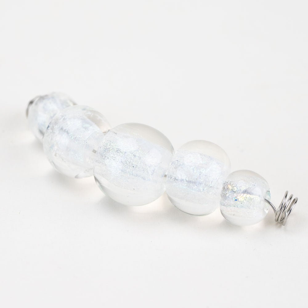 Marble Beads - Ghost - Handmade Glass Beads - Unicorne Beads