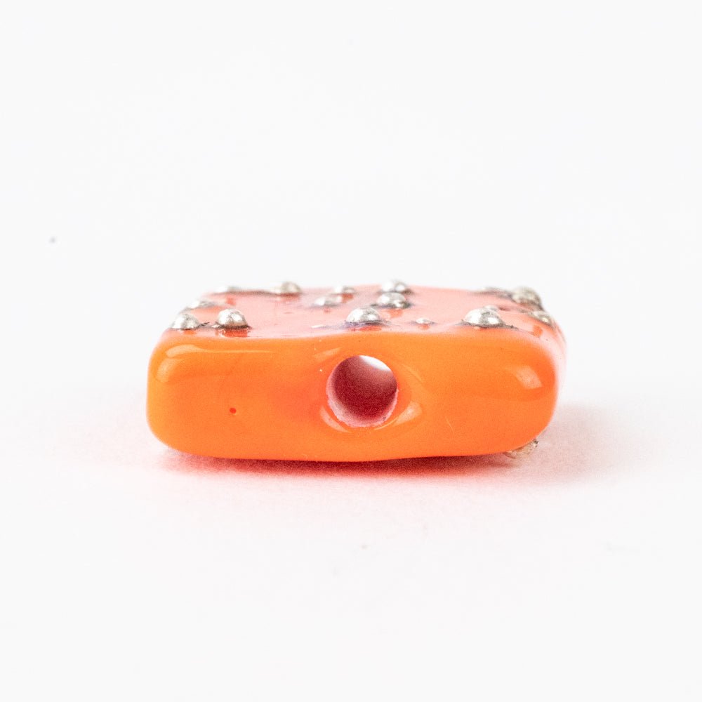 Mini Tile Beads - Blaze Orange - Premium Glass Beads - Unicorne Beads