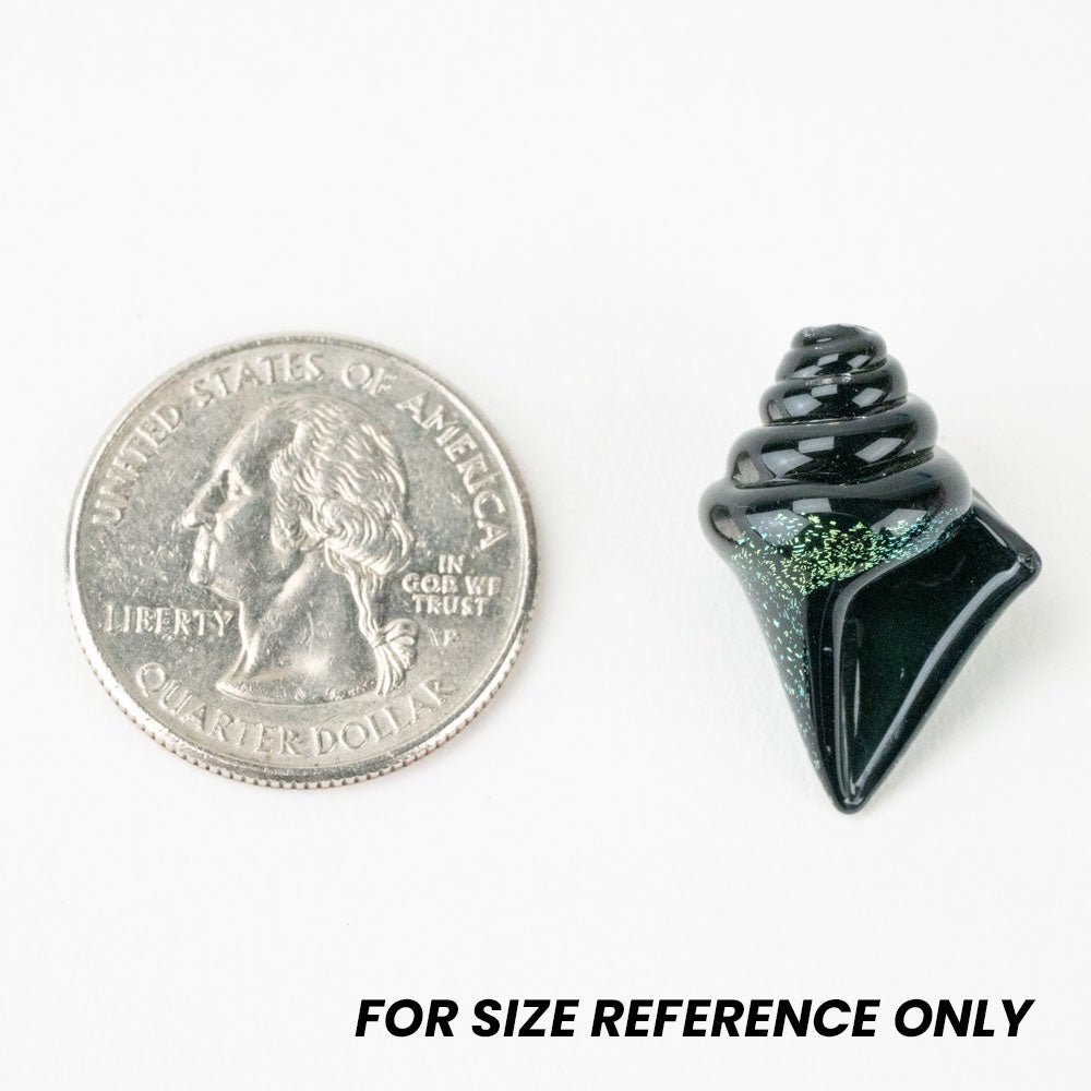 Nobilis Seashell Beads - Small - Ruby Rainbow - Handmade Glass Beads - Unicorne Beads