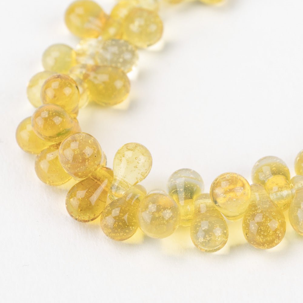 Pebble Beads - Golden Hour - Handmade Glass Beads - Unicorne Beads