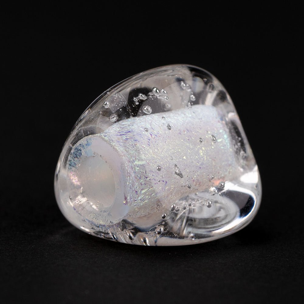 Prism Bead - Silver Series - Bridal Frost - Handmade Glass Beads - Unicorne Beads