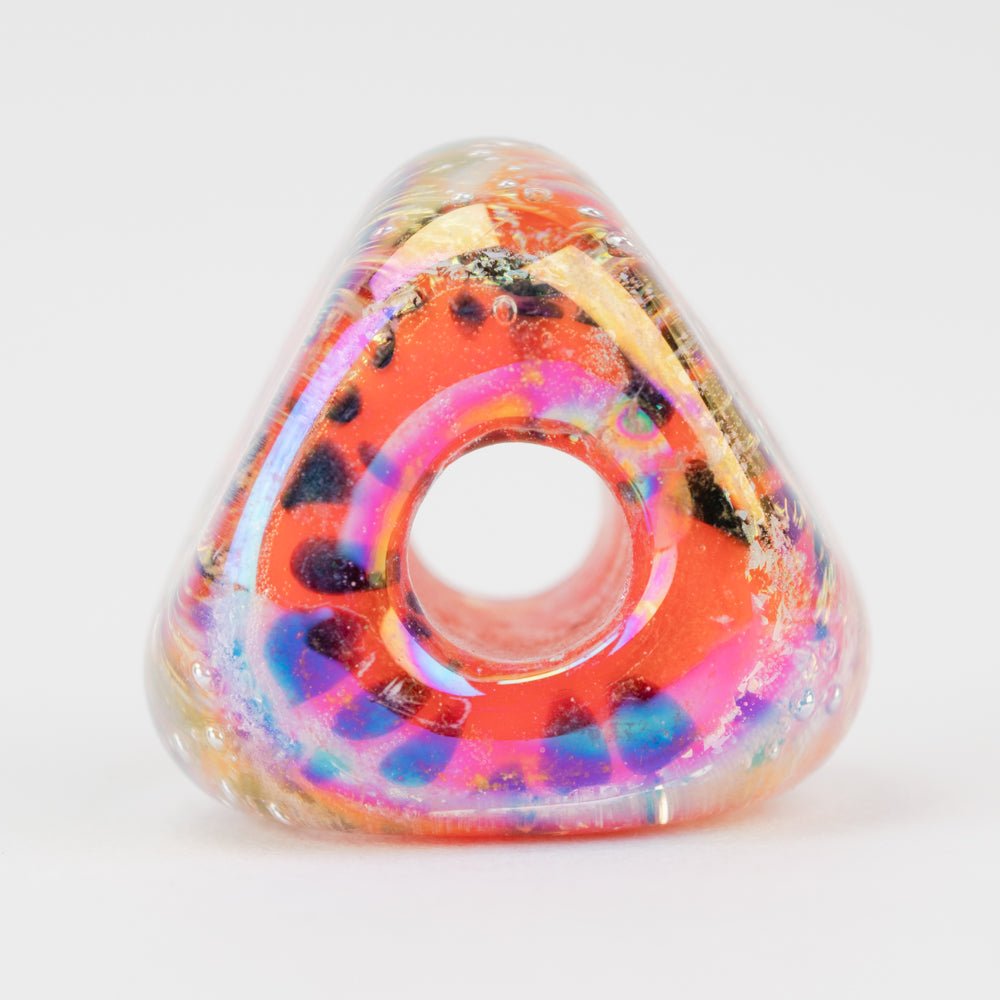 Prism Bead - Silver Series - Pulsating Peach - Handmade Glass Beads - Unicorne Beads