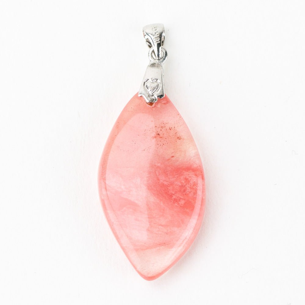 Rose Quartz Stone Pendant - Handmade Glass Beads - Unicorne Beads