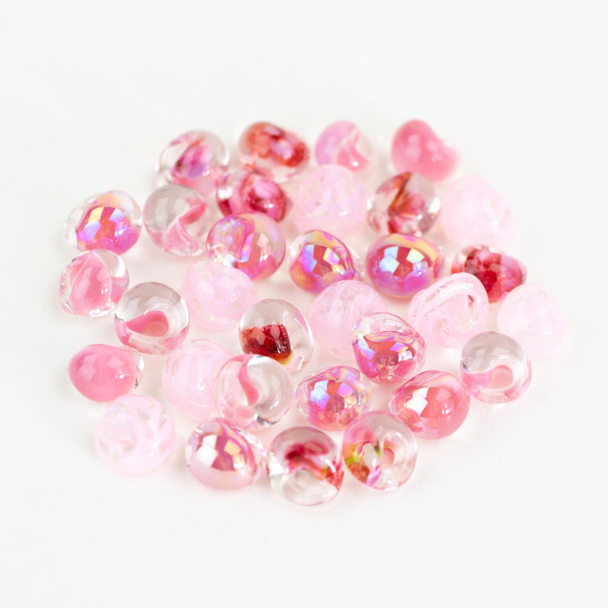 Rose Water Dreams Palette Teardrop Bead Tube - Mixed Colors - Premium Glass Beads - Unicorne Beads