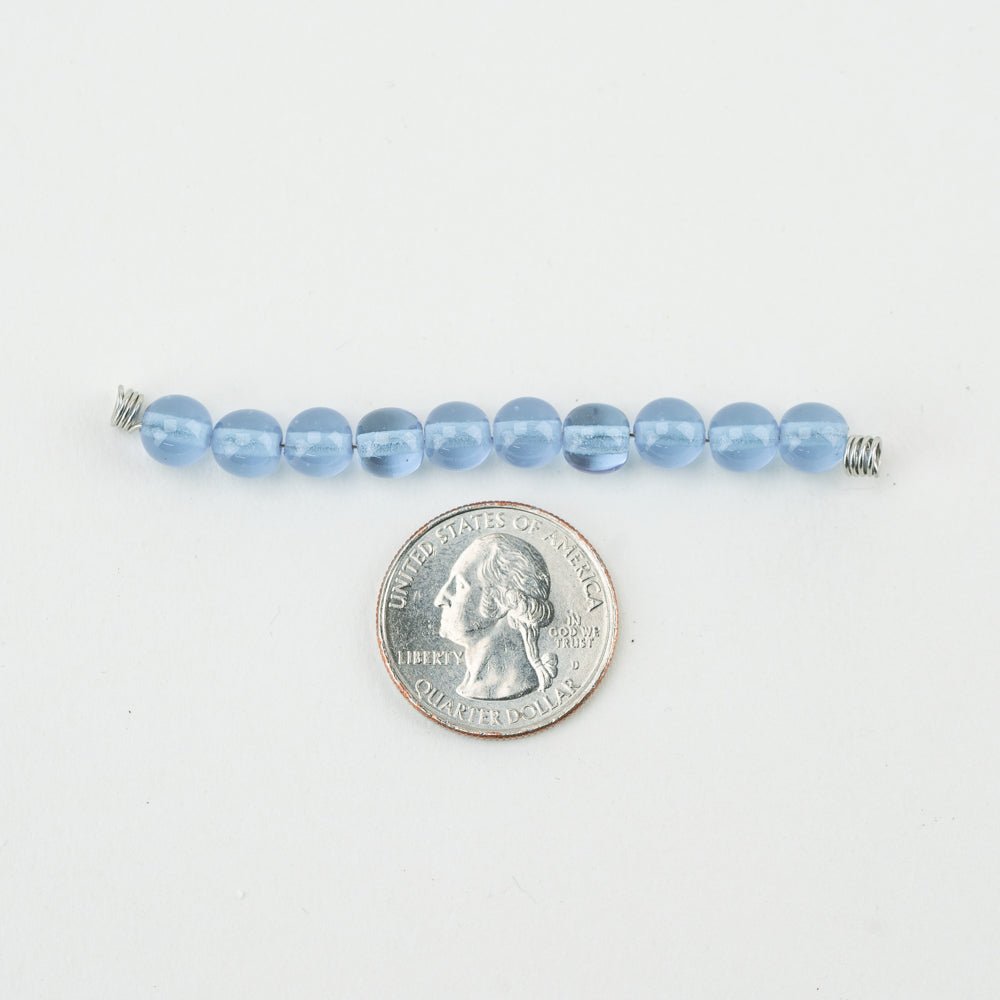 Round Bead - LRG - Arctic Whisper - Handmade Glass Beads - Unicorne Beads