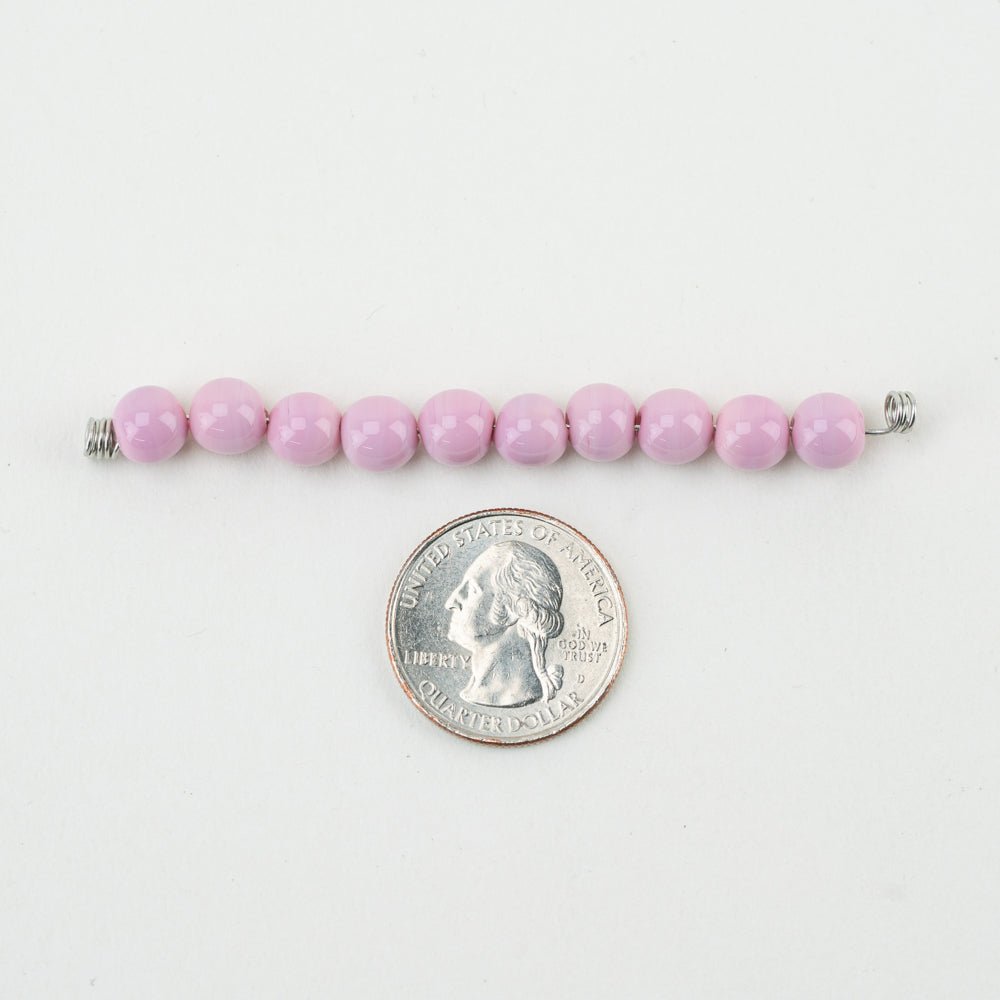 Round Bead - LRG - Cotton Candy Mist - Handmade Glass Beads - Unicorne Beads
