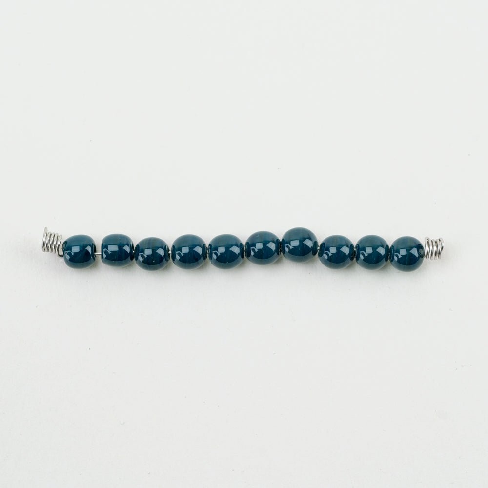Round Bead - LRG - Eclipse Navy - Handmade Glass Beads - Unicorne Beads