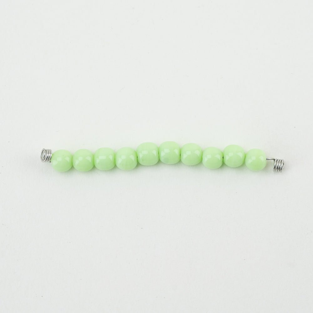 Round Bead - LRG - Pistachio Cream - Handmade Glass Beads - Unicorne Beads