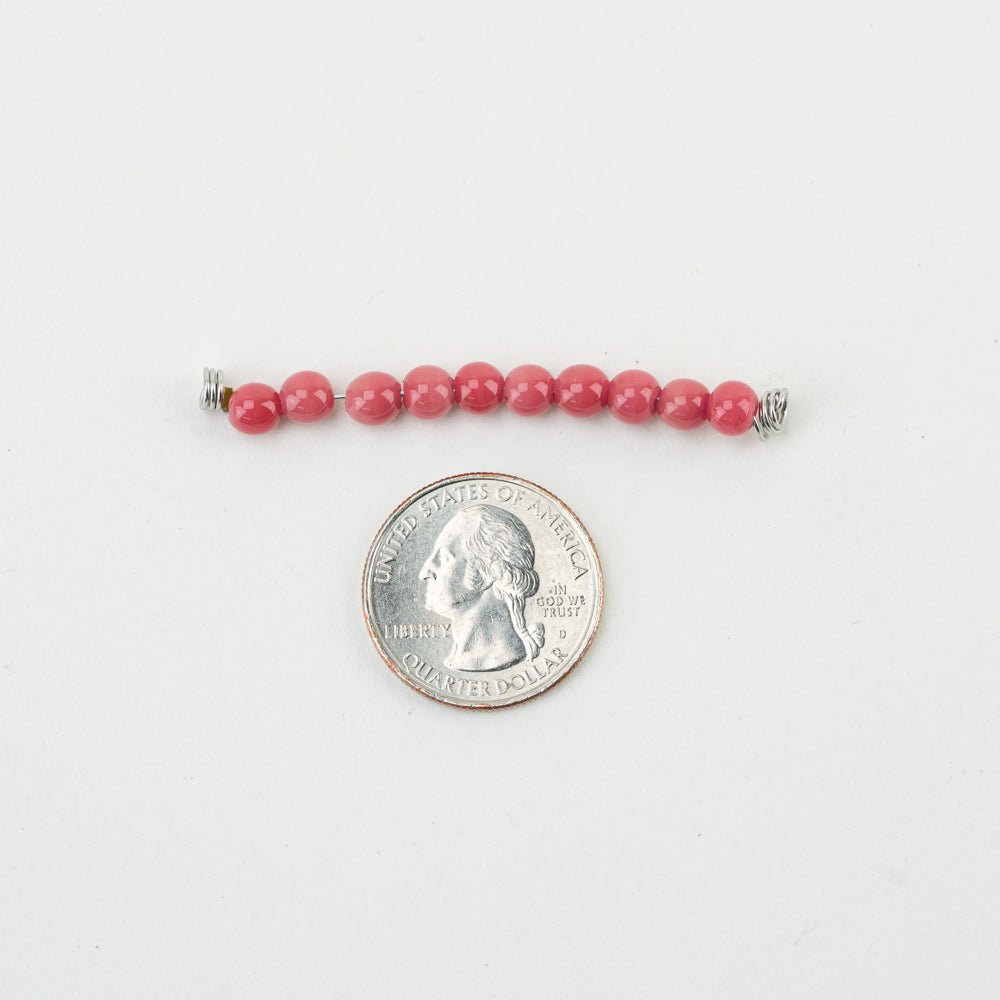 Round Bead - SM - Desert Rose - Handmade Glass Beads - Unicorne Beads