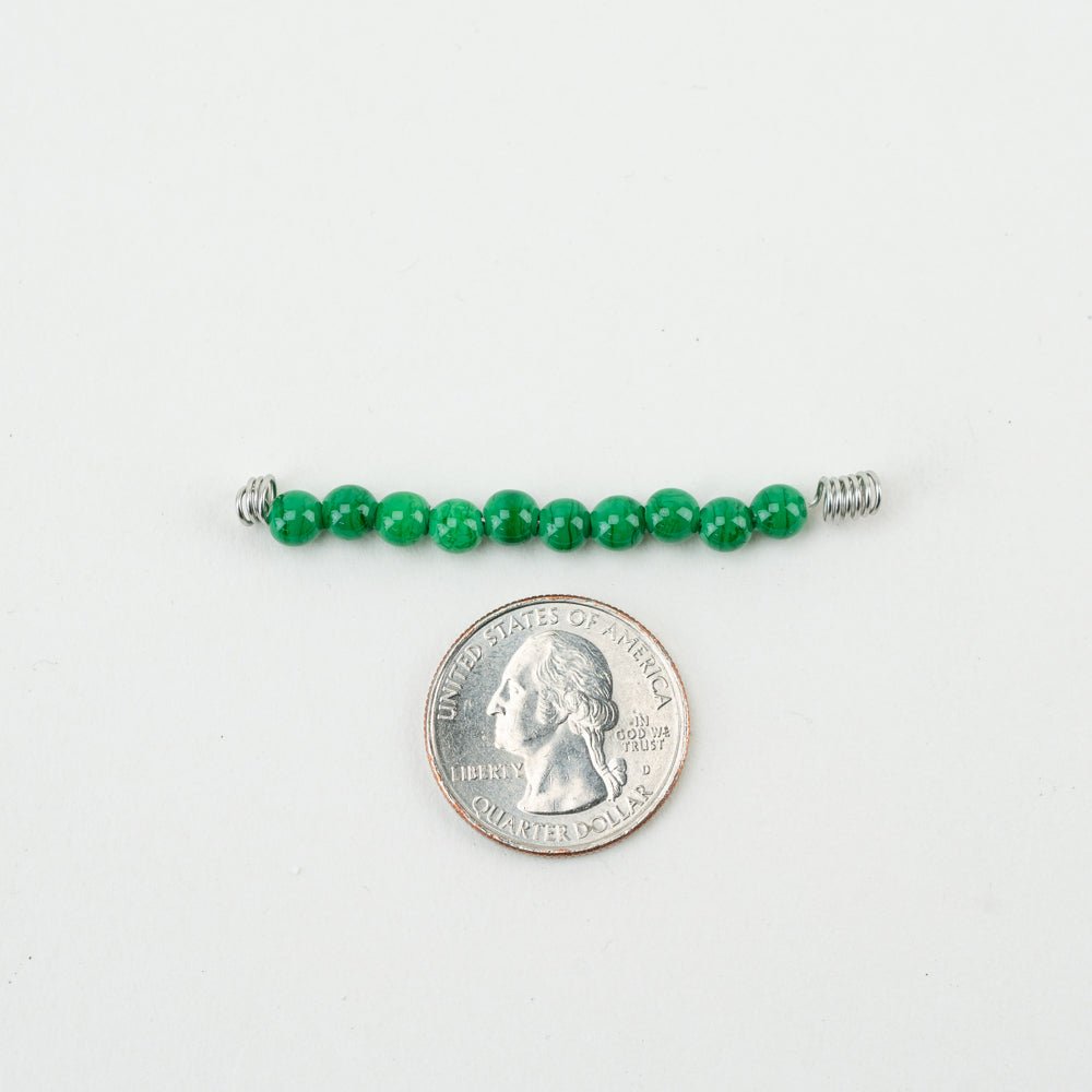 Round Bead - SM - Enchanted Ivy - Handmade Glass Beads - Unicorne Beads