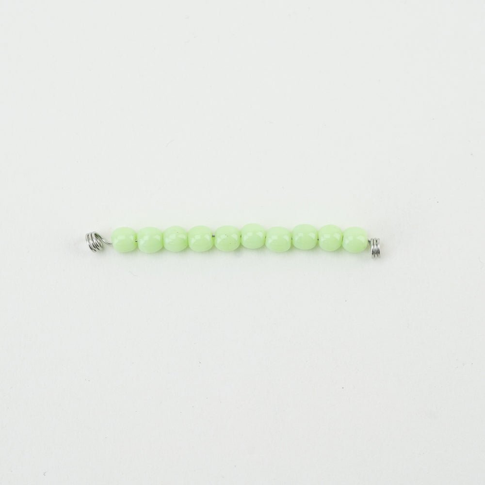 Round Bead - SM - Pistachio Cream - Handmade Glass Beads - Unicorne Beads